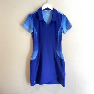 Adidas Golf Dress XS Blue Ombre Performance Polo Activewear with Matching Shorts